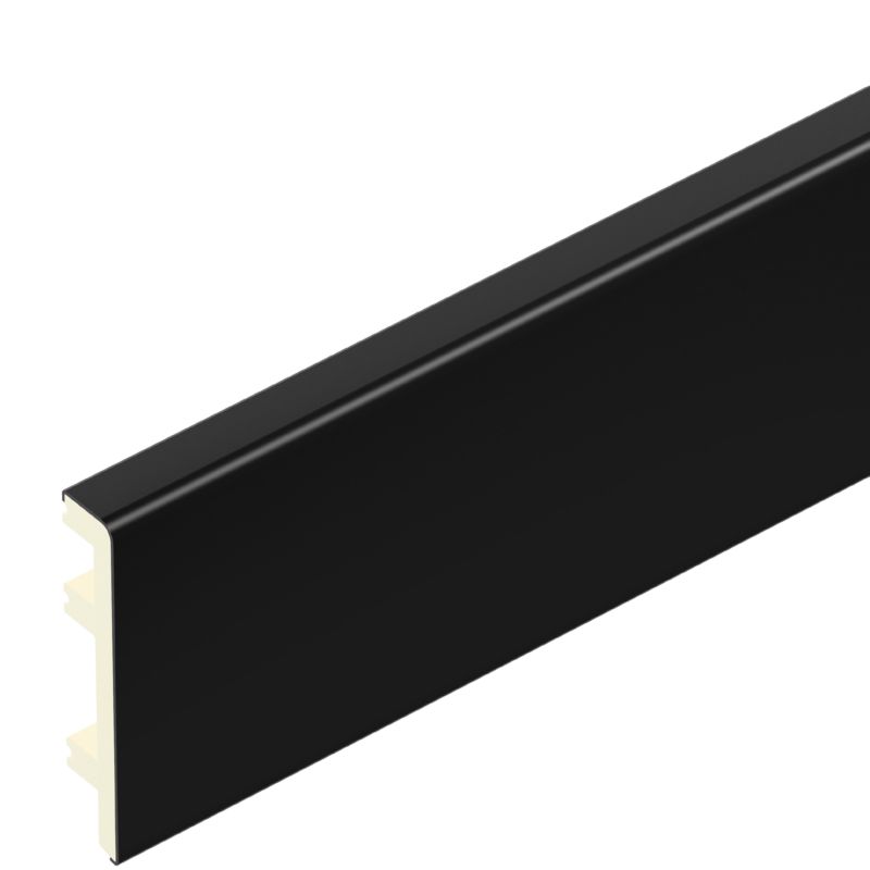 Listwa przypodłogowa Status Line Cezar Czarny RAL9005 mat 2200x80x15mm PVC 1 szt.
