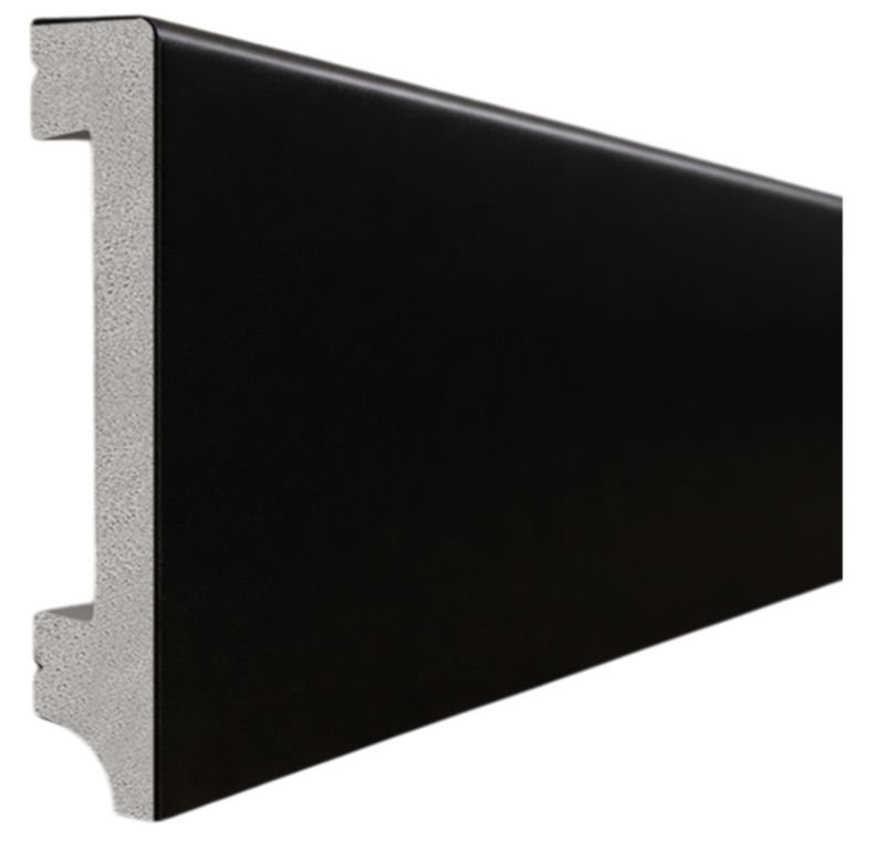 Listwa przypodłogowa typu espumo Czarna wym. 14x80mm dł. 240cm PVC na Klej 1szt