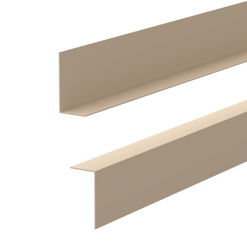 Listwa przypodłogowa z twardego PVC 50x20 mm QUEST, dekoracyjna, odporna na UV - 200 cm, beż, 1 szt.