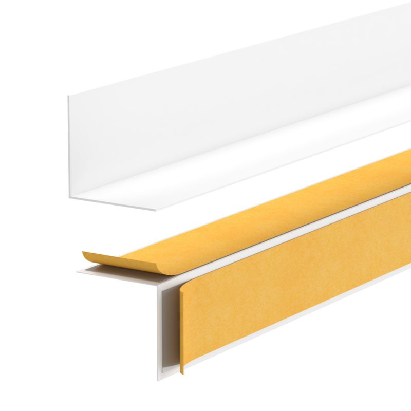 Listwa przypodłogowa z twardego PVC 50x20 mm QUEST, samoprzylepna, dekoracyjna - 200 cm, biały, 1 szt.