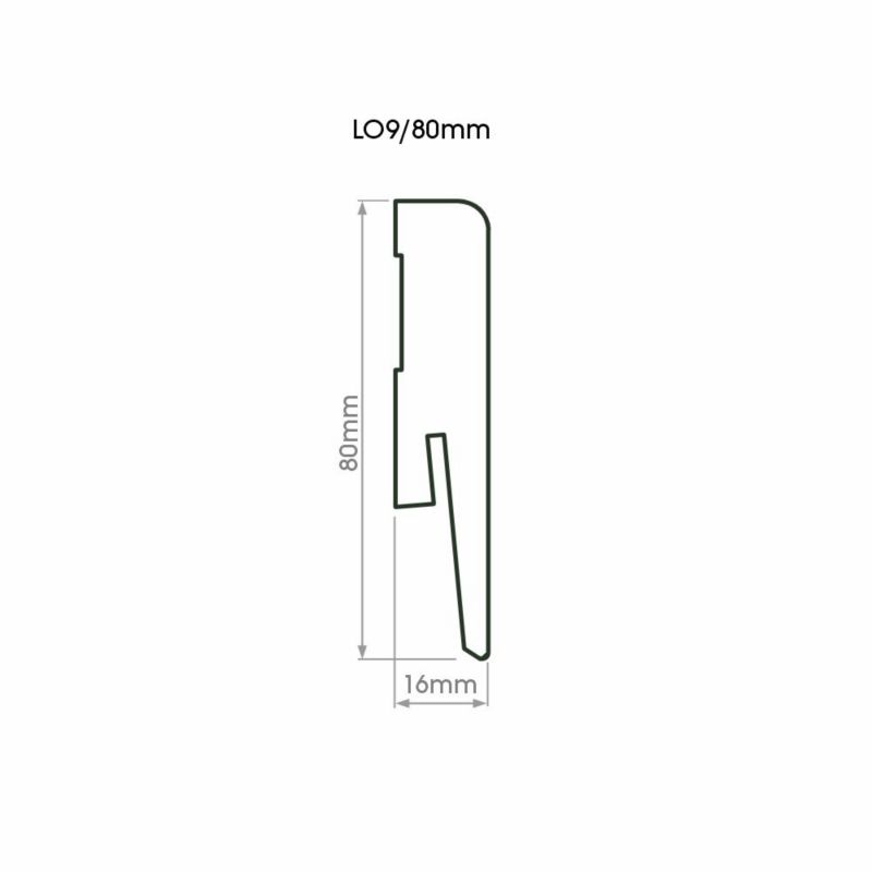 Listwa przypodłogowa Foge L09 80 x 15 x 2400 mm MDF