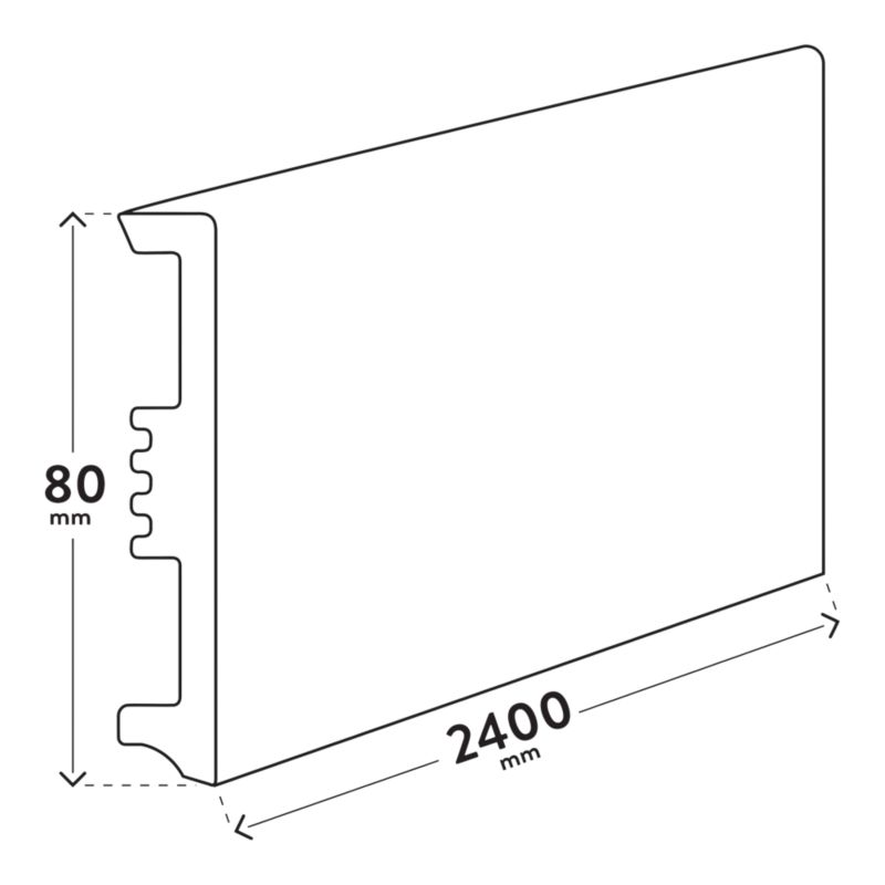Listwa przypodłogowa GoodHome Avilia 80 mm czarna