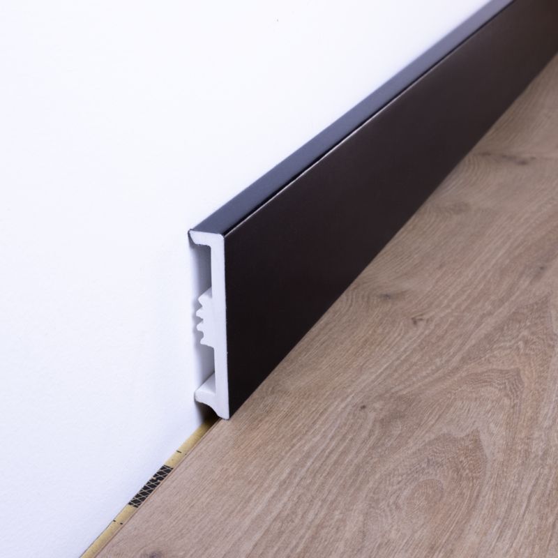 Listwa przypodłogowa GoodHome Avilia 80 mm czarna