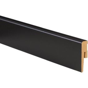 Listwa przypodłogowa MDF Foge LO9 czarny półmat 60 x 15 x 2400 mm