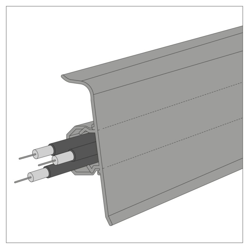 Listwa przypodłogowa PCV GoodHome Core 24 x 75 x 2200 mm decor 605