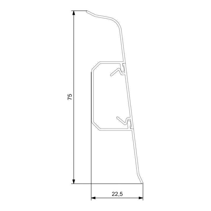 Listwa przypodłogowa PCV Salag Core 75 mm gladstone