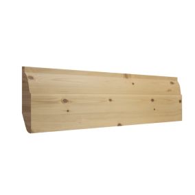 Listwa przypodłogowa sosnowa dwustronna 15 x 94 x 2400 mm  chamfered / ovolo