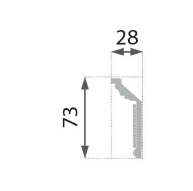 Listwa przysufitowa Marbet Design B-21 biała dekoracyjna 2m