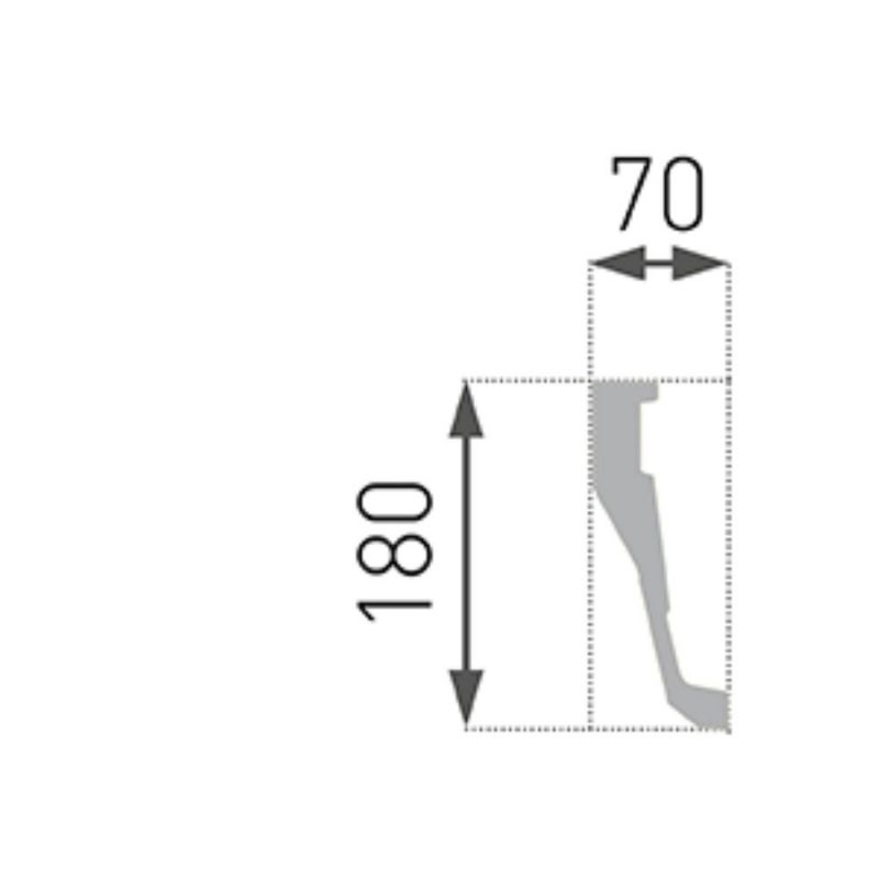 Listwa przysufitowa Marbet Design B-40 biała dekoracyjna 2m