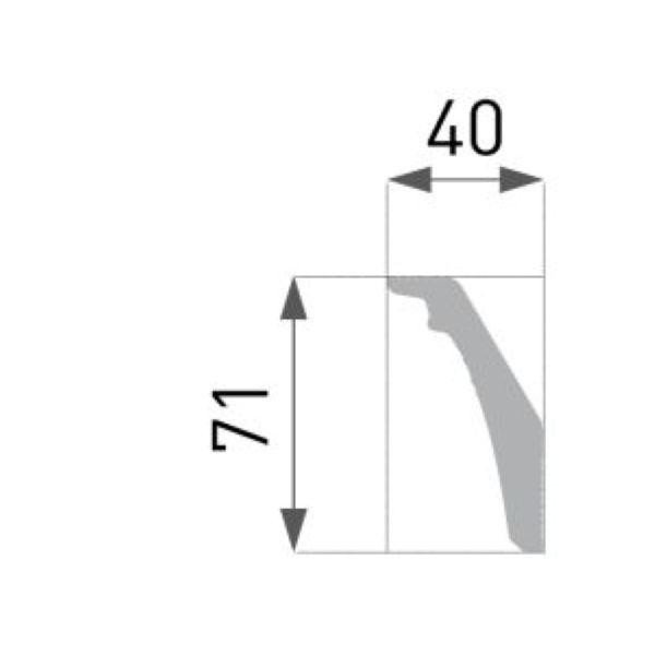 Listwa przysufitowa Marbet Design B-47 biała dekoracyjna 2m