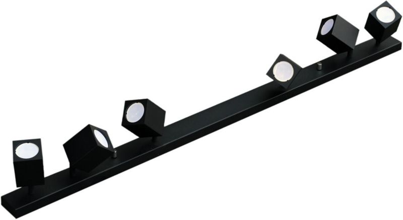 Listwa sufitowa z reflektorami IdeaLED Quantus czarna  6 x GU10 x 40W wym: 15 x 118 x 6 cm - 1 szt.