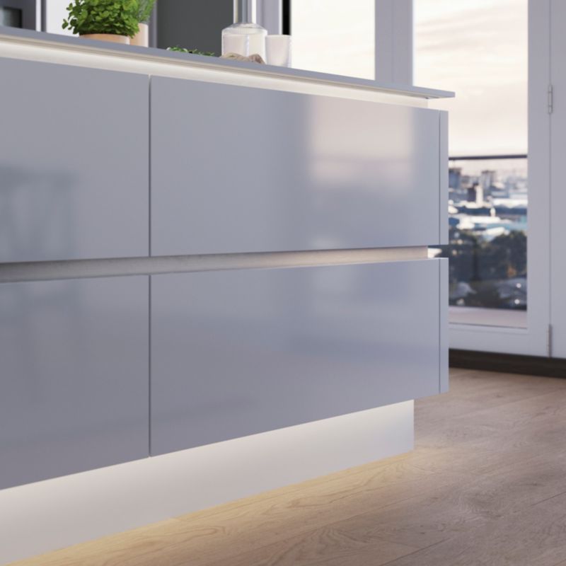 Listwa szufladowa GoodHome Innovo stal szczotkowana