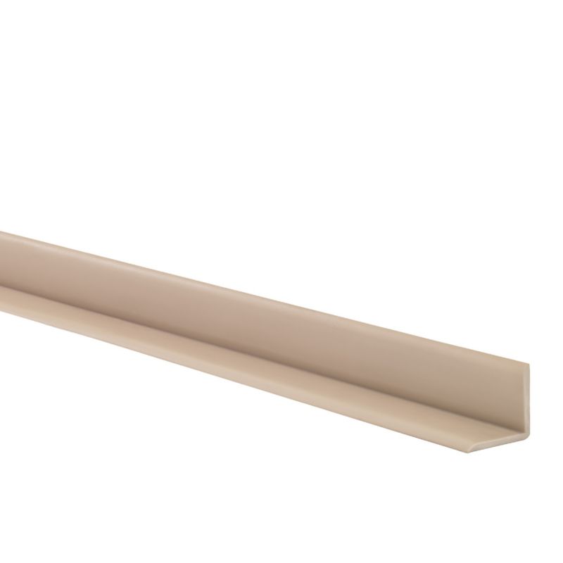 Listwa wykończeniowa PCV 10x10mm, QUEST na taśmie piankowej, mocna elastyczna, miękka taśma dekoracyjna, beż, 5m