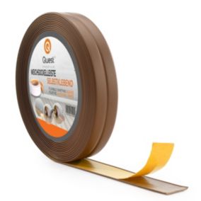 Listwa wykończeniowa PCV 10x10mm, QUEST, samoprzylepna, elastyczna, miękka taśma dekoracyjna, brąz, 5m