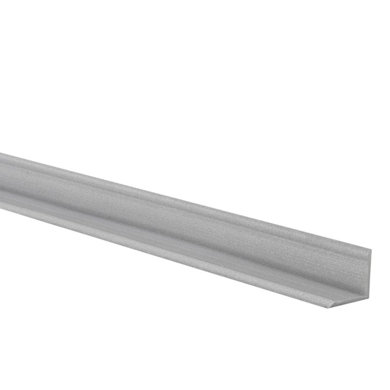 Listwa wykończeniowa PCV 10x10mm, QUEST, samoprzylepna, elastyczna, miękka taśma dekoracyjna, srebrny, 5m