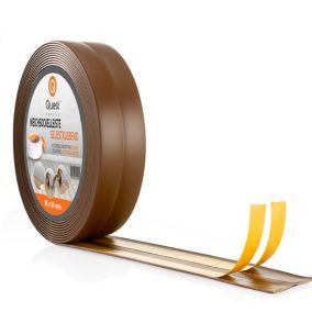 Listwa wykończeniowa PCV 25x15mm, QUEST, samoprzylepna, elastyczna, miękka taśma dekoracyjna, brąz, 25m