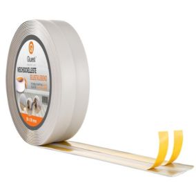 Listwa wykończeniowa PCV 25x25mm, QUEST, samoprzylepna, elastyczna, miękka taśma dekoracyjna, jasnoszary, 25m