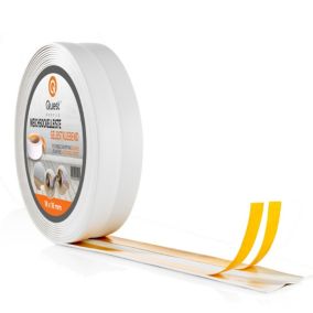 Listwa wykończeniowa PCV 30x30mm, QUEST, samoprzylepna, elastyczna, miękka taśma dekoracyjna, biały, 15m
