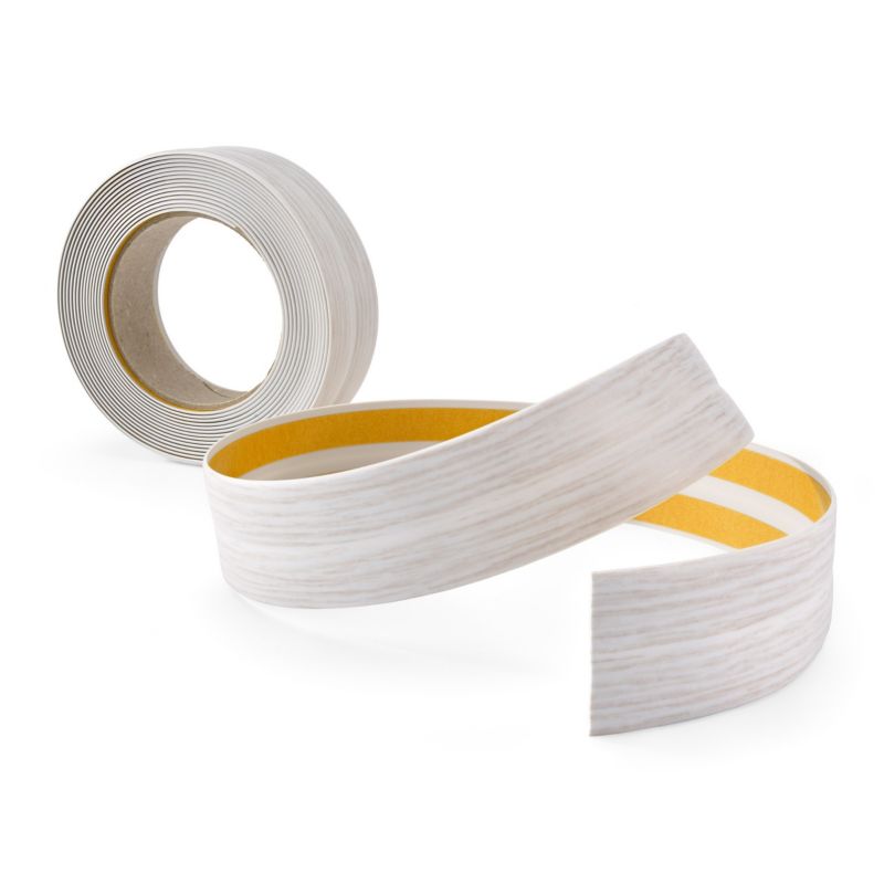 Listwa wykończeniowa PCV 30x30mm, QUEST, samoprzylepna, elastyczna, miękka taśma dekoracyjna, brzoza, 5m