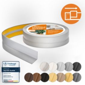 Listwa wykończeniowa PCV 30x30mm, QUEST, samoprzylepna, elastyczna, miękka taśma dekoracyjna, srebrny, 10m