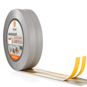 Listwa wykończeniowa PCV 30x30mm, QUEST, samoprzylepna, elastyczna, miękka taśma dekoracyjna, szary, 15m