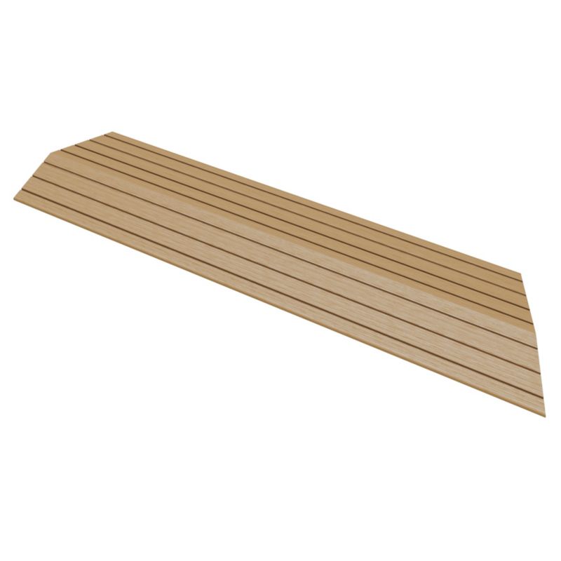 Listwa wykończeniowy ML-Design WPC 38 x 2 x 7,5 cm narożnik prawy Teak płyta tarasowa wygląd drewna drenaż system klik baza 1 szt