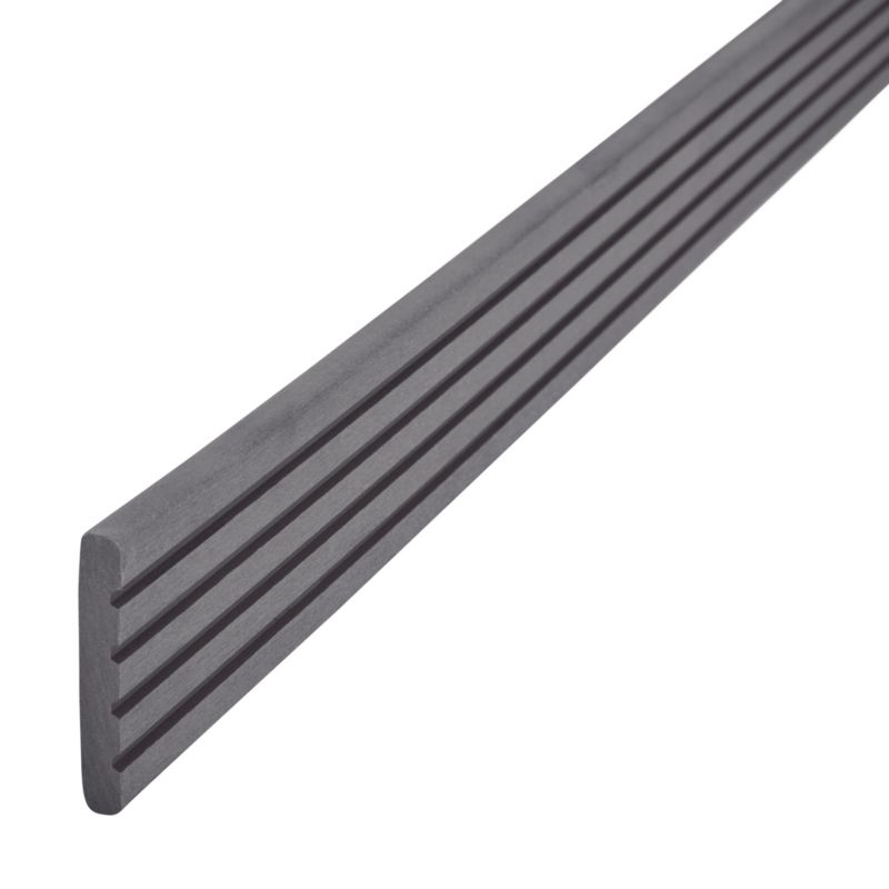 Listwa wykończeniowa GoodHome Neva 0,8 x 5,2 x 220 cm antracyt