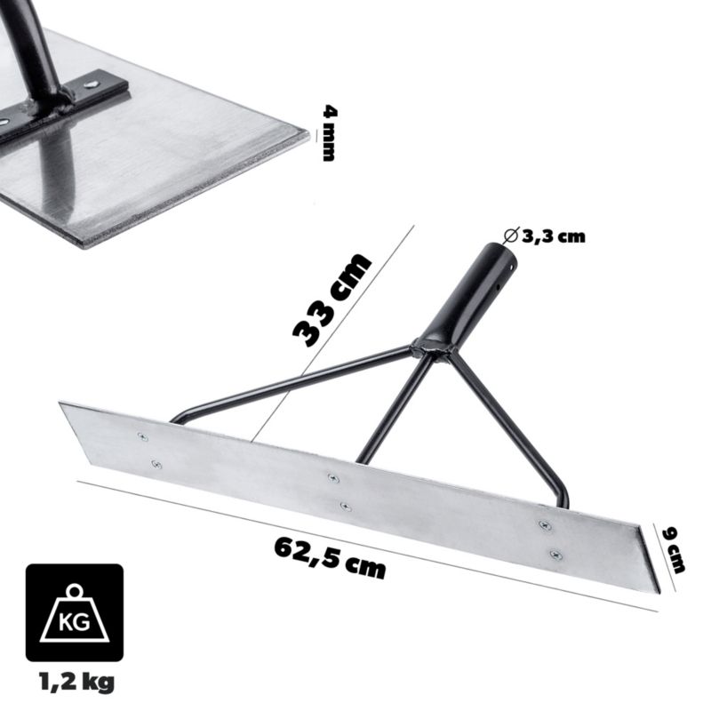 Listwa Zgarniająca KADAX Packa 625x90mm Do Betonu Wylewek Rozprowadzająca Ręczna 1szt.