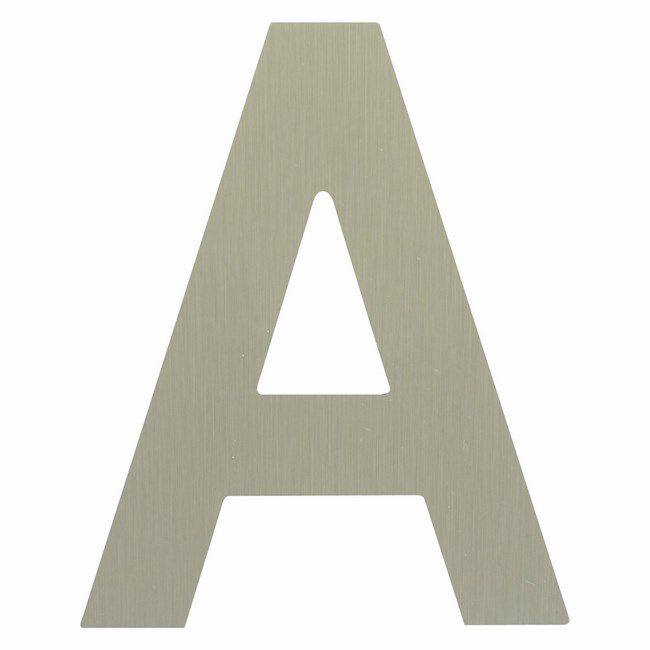 Litera A z tworzywa 140 mm srebrna