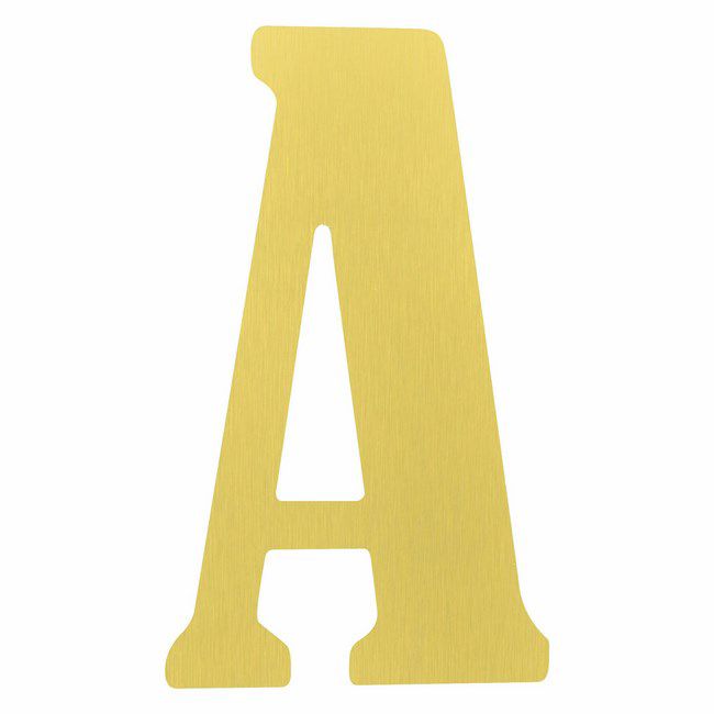 Litera A z tworzywa 140 mm złota