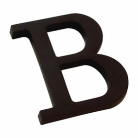 Litera B plastikowa brązowa 90 mm