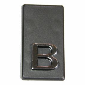 Litera B samoprzylepna z PCV 2,5 x 4,7 cm grafitowa