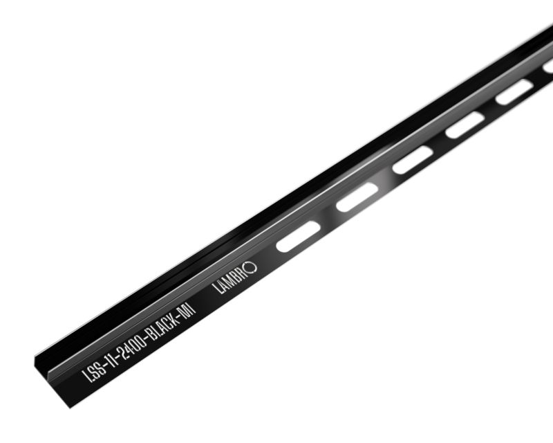 Llistwa brodzikowa ścienna do szkła LSS  Lambro czarny połysk 240cm 1 szt.