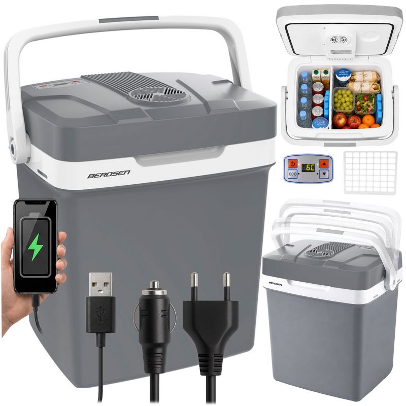 Lodówka turystyczna  Berdsen samochodowa 12V/230V USB 26l 1szt.