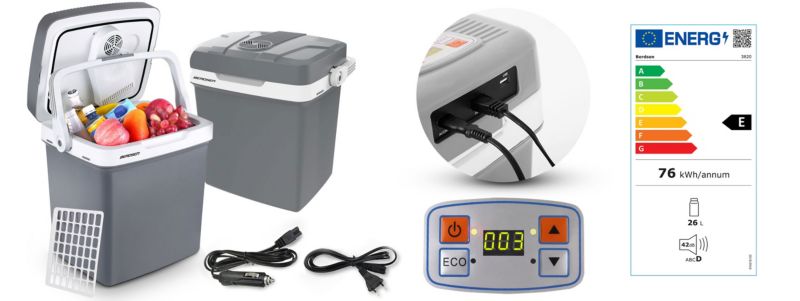 Lodówka turystyczna  Berdsen samochodowa 12V/230V USB 26l 1szt.