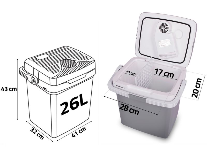 Lodówka turystyczna  Berdsen samochodowa 12V/230V USB 26l 1szt.