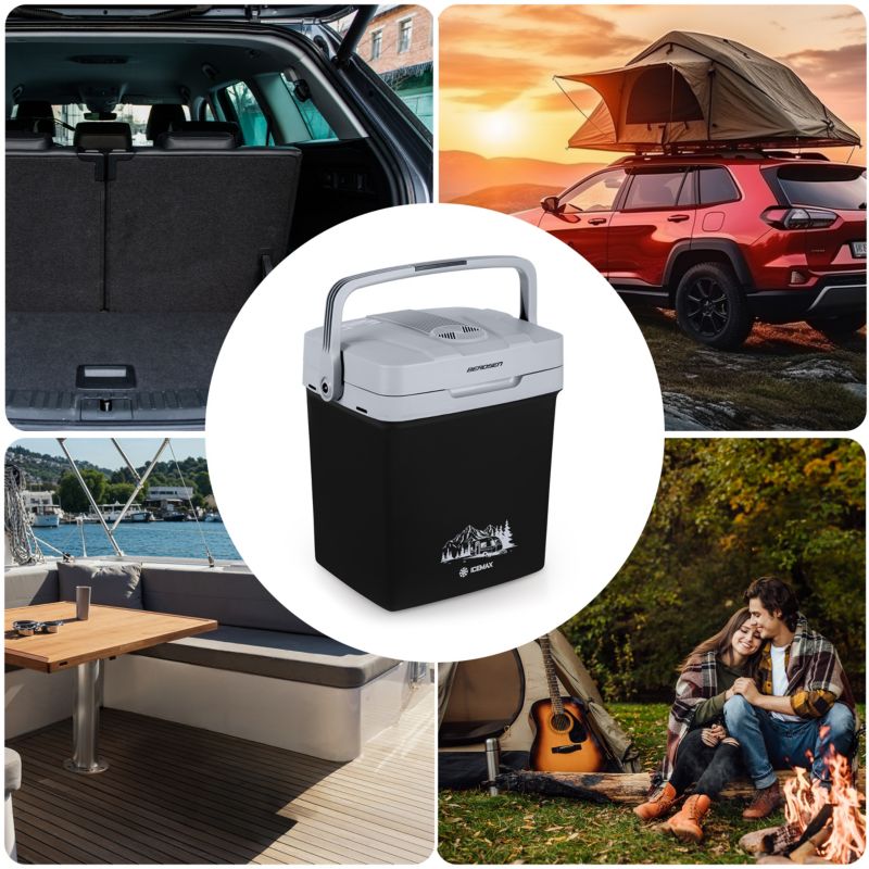 Lodówka turystyczna Berdsen samochodowa 12V/230V USB 26l czarna 1 szt.