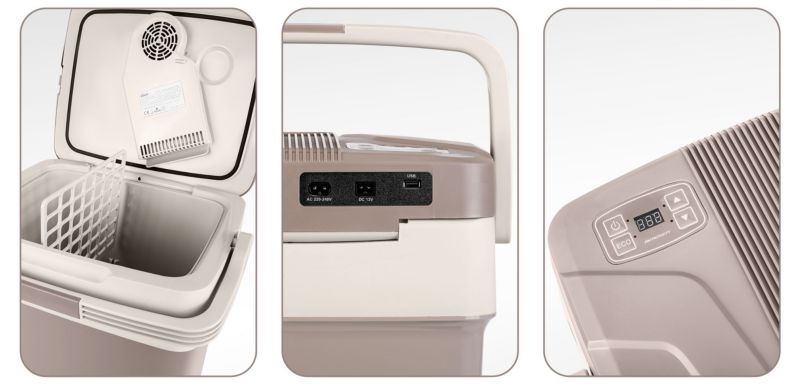 Lodówka turystyczna Berdsen samochodowa 12V/230V USB 29l szara 1 szt.