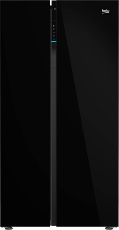 Lodówka Beko SBS GN16314 179 cm czarne szkło