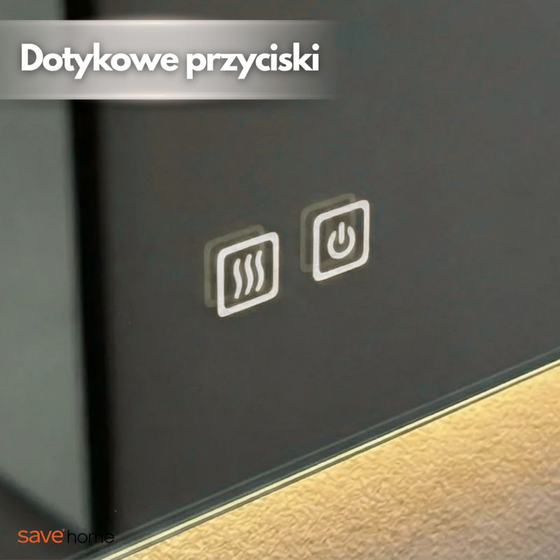 Lustro Łazienkowe LED 80 cm Okrągłe Podświetlane Dotykowe Bez Pary (Anty-Para) 3 Barwy Światła 1 szt