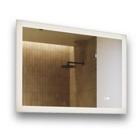 Lustro łazienkowe LED Artforma prostokątne, 100x70 z dotykowym włącznikiem i matą 1 szt.