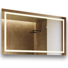 Lustro łazienkowe LED Artforma prostokątne, 120x70 Poziome Barwa Neutralna 1 szt.