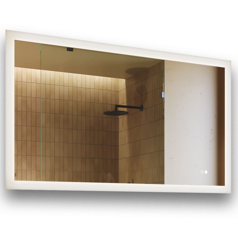 Lustro łazienkowe LED Prostokątne 120x70 cm ARTFORMA podświetlane, regulacja światła, dotykowe, antyzaparowe