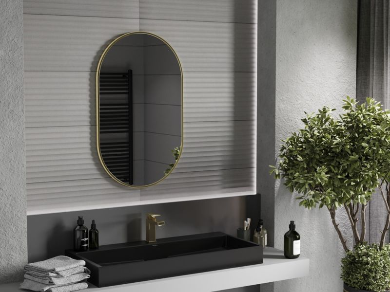Lustro łazienkowe Mexen Loft złoty 90x55 cm 1 szt.