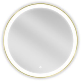 Lustro łazienkowe okrągłe Mexen Esso złote 70 cm 1 szt.