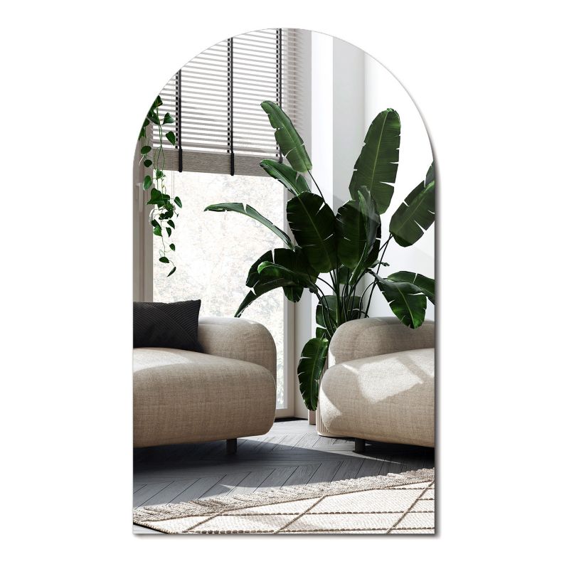 Lustro Łazienkowe Owalne Ścięte Wallfluent 45 x 80 cm Ścienne Wiszące do Przedpokoju Loft 1 szt.