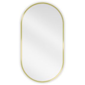 Lustro łazienkowe owalne Mexen Loft złote 75x40 cm 1 szt.