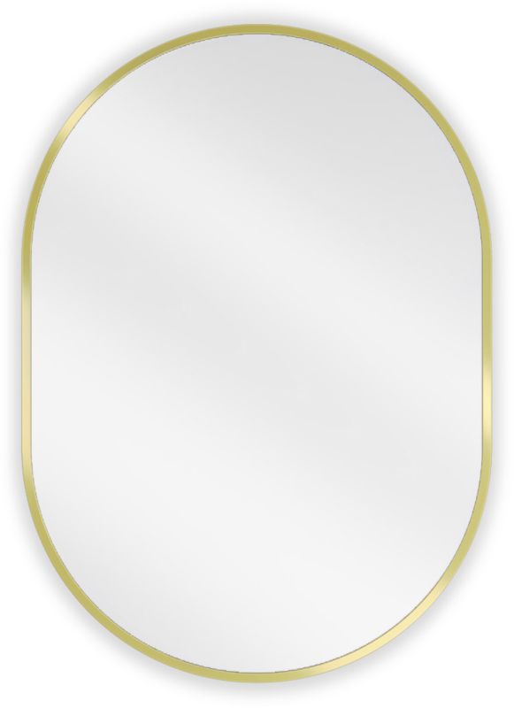 Lustro łazienkowe owalne Mexen Loft złoty 70x50 cm 1 szt.