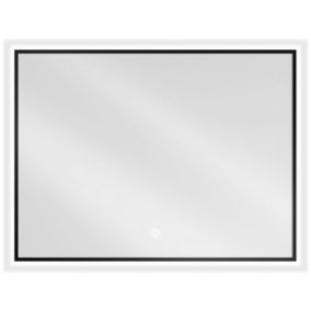 Lustro łazienkowe prostokątne Mexen Erma czarne 80x60 cm 1 szt.