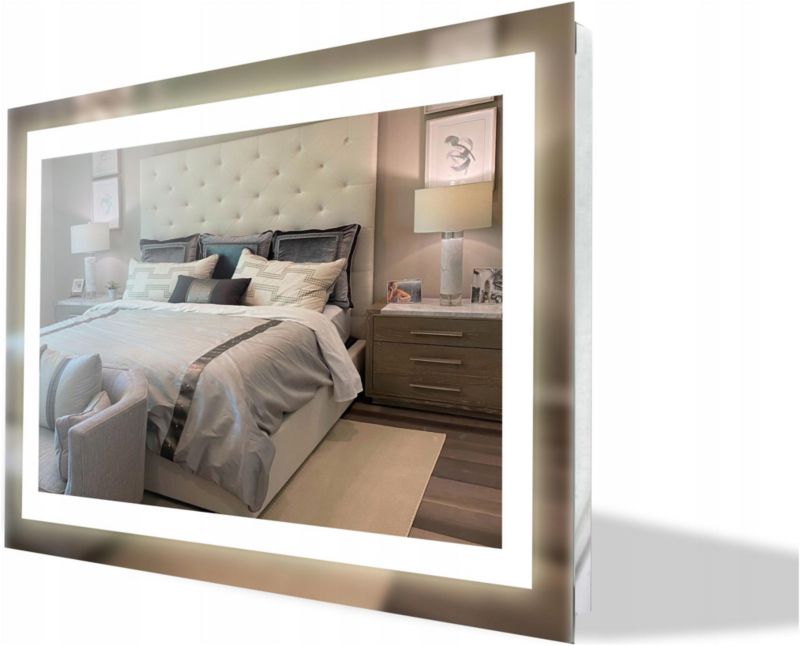 Lustro Łazienkowe stylowelustro kwadratowe 110CMx110CM z LED 1szt.